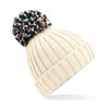 Winter hat - mod. B390:Off-white, 100% acrylic, inside, One Size
